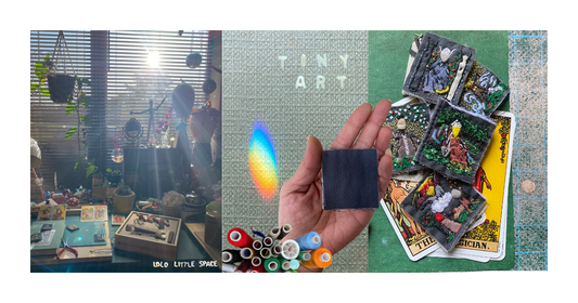 Introducing Tiny Tarot Art: 22 Hand-Embroidered Cards on Reclaimed Fabric