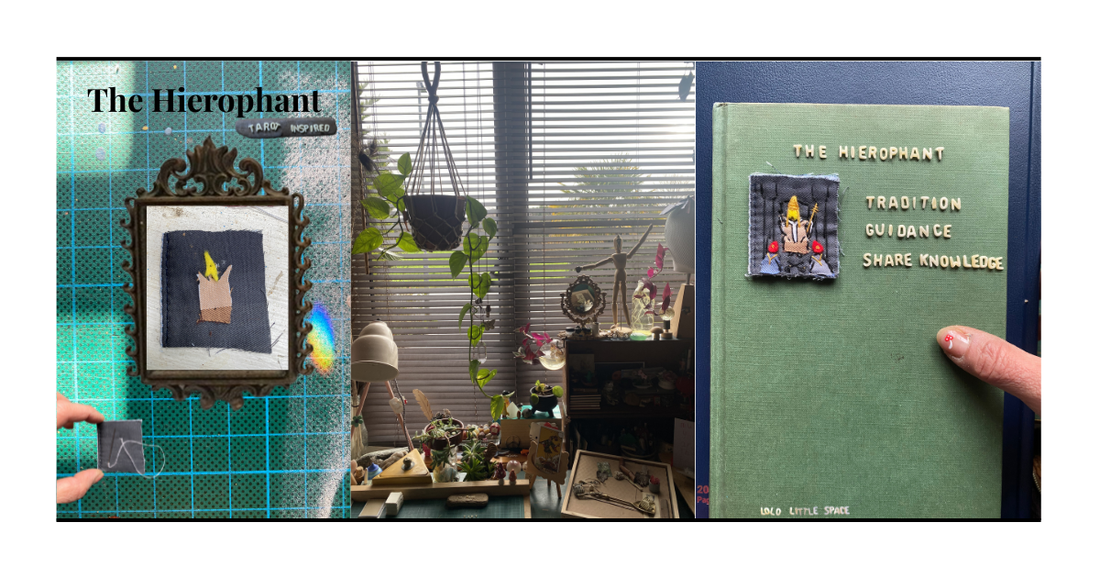 The Hierophant: Where Tradition Meets Wisdom | Tiny Tarot Art Series